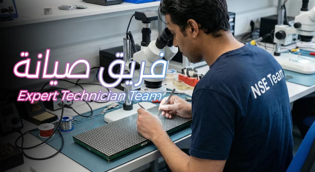 خدمات صيانة لشاشات العرض الداخلية والخارجية